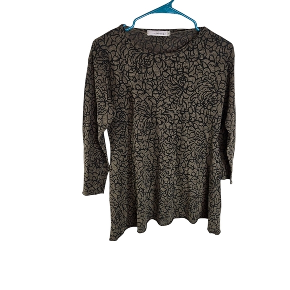 Cut Loose brown burnout floral tunic top - Picture 1 of 8